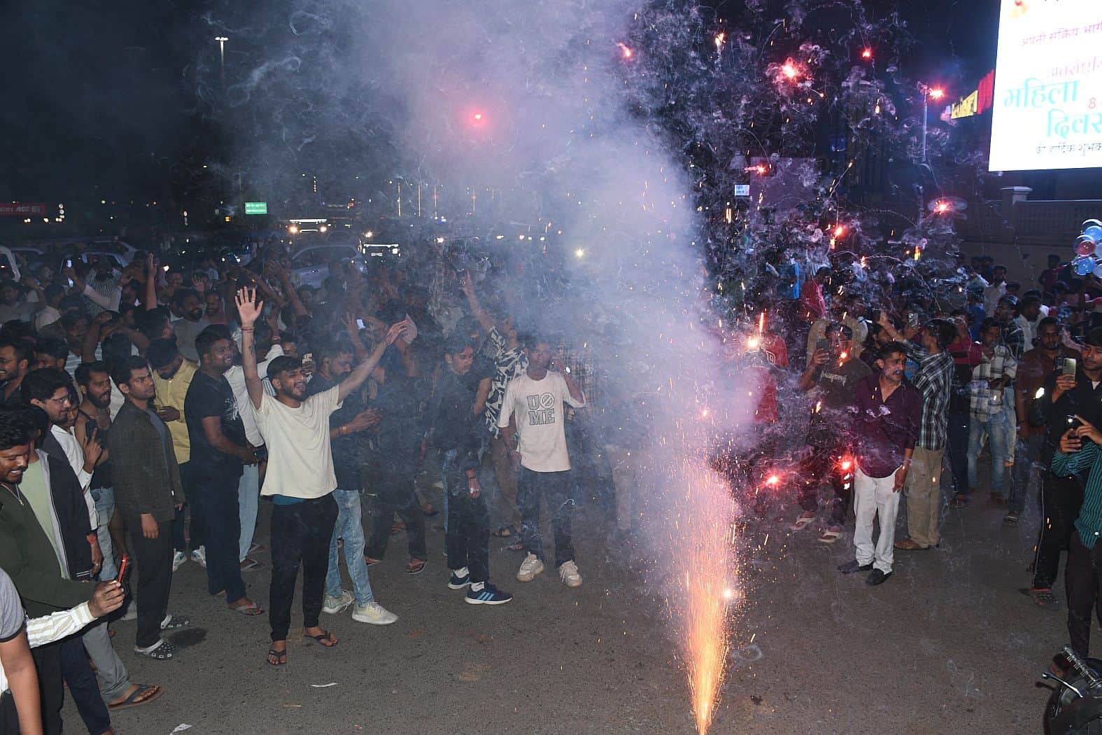 Lucknow: Celebrations continued late into the night after the World Cup win