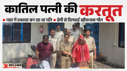 Wife conspired with her lover, murdered her husband by crushing him with a stone