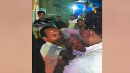 Mahant of a prestigious temple was severely beaten by the public
