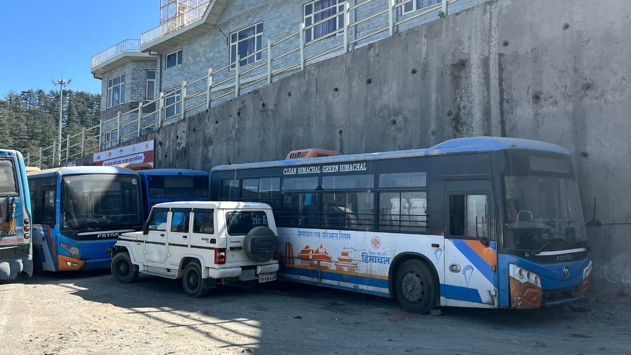 Himachal News E-buses have run out of steam in six years the hrtc is unable to find spare parts