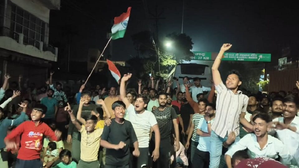 Celebrations in Hathras on Team India victory