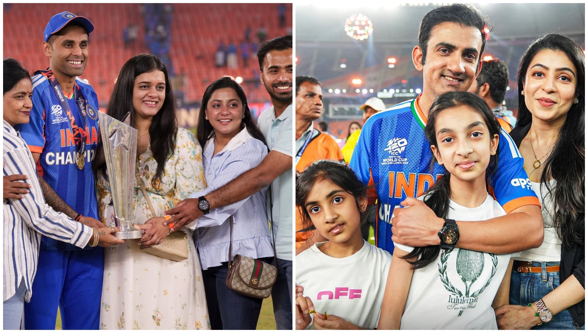 Champions India Celebrate With Family: Ishan, Hardik Seen With Girlfriends; Gambhir Smiles With wife Natasha