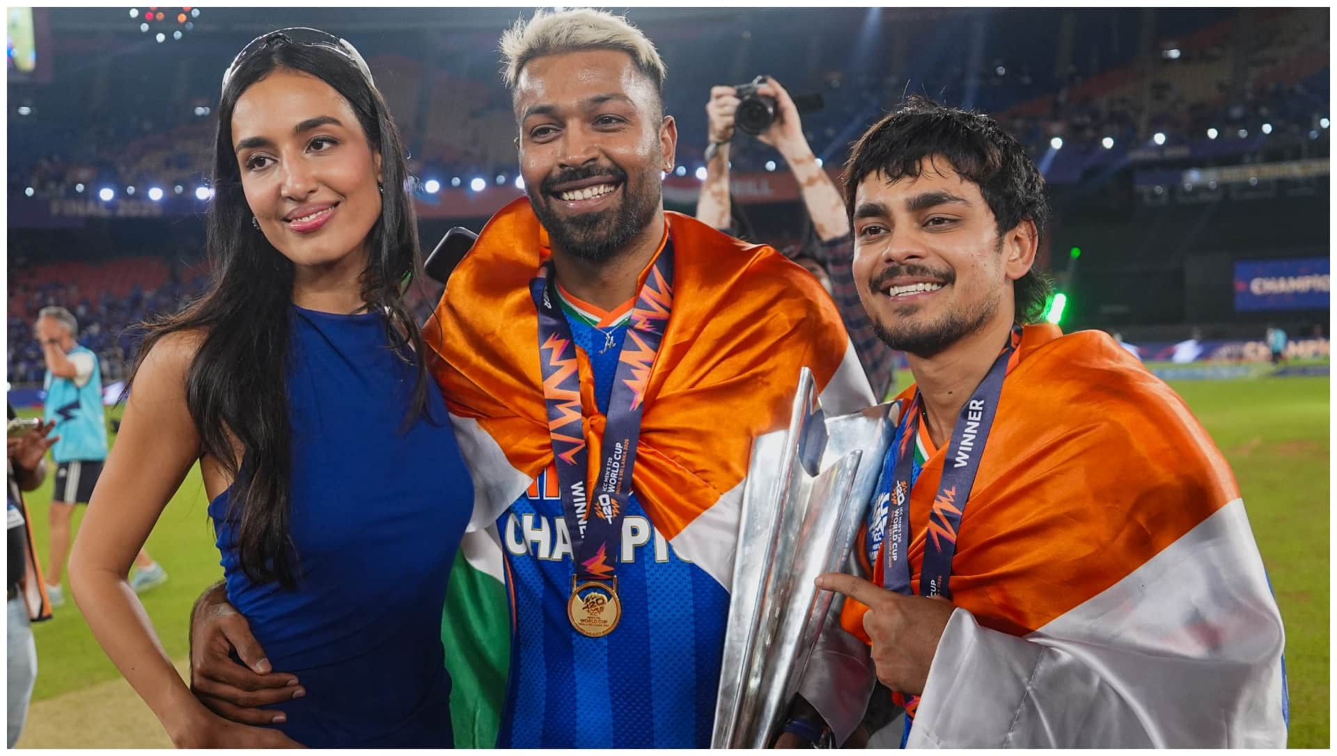 Champions India Celebrate With Family: Ishan, Hardik Seen With Girlfriends; Gambhir Smiles With wife Natasha