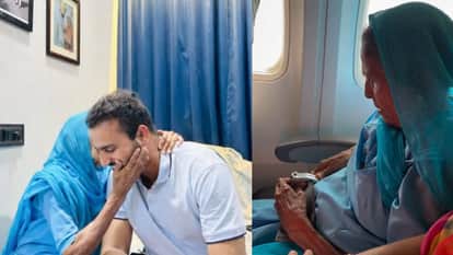 Grandson fulfills grandmother dream of first flight heartwarming video goes viral on social media