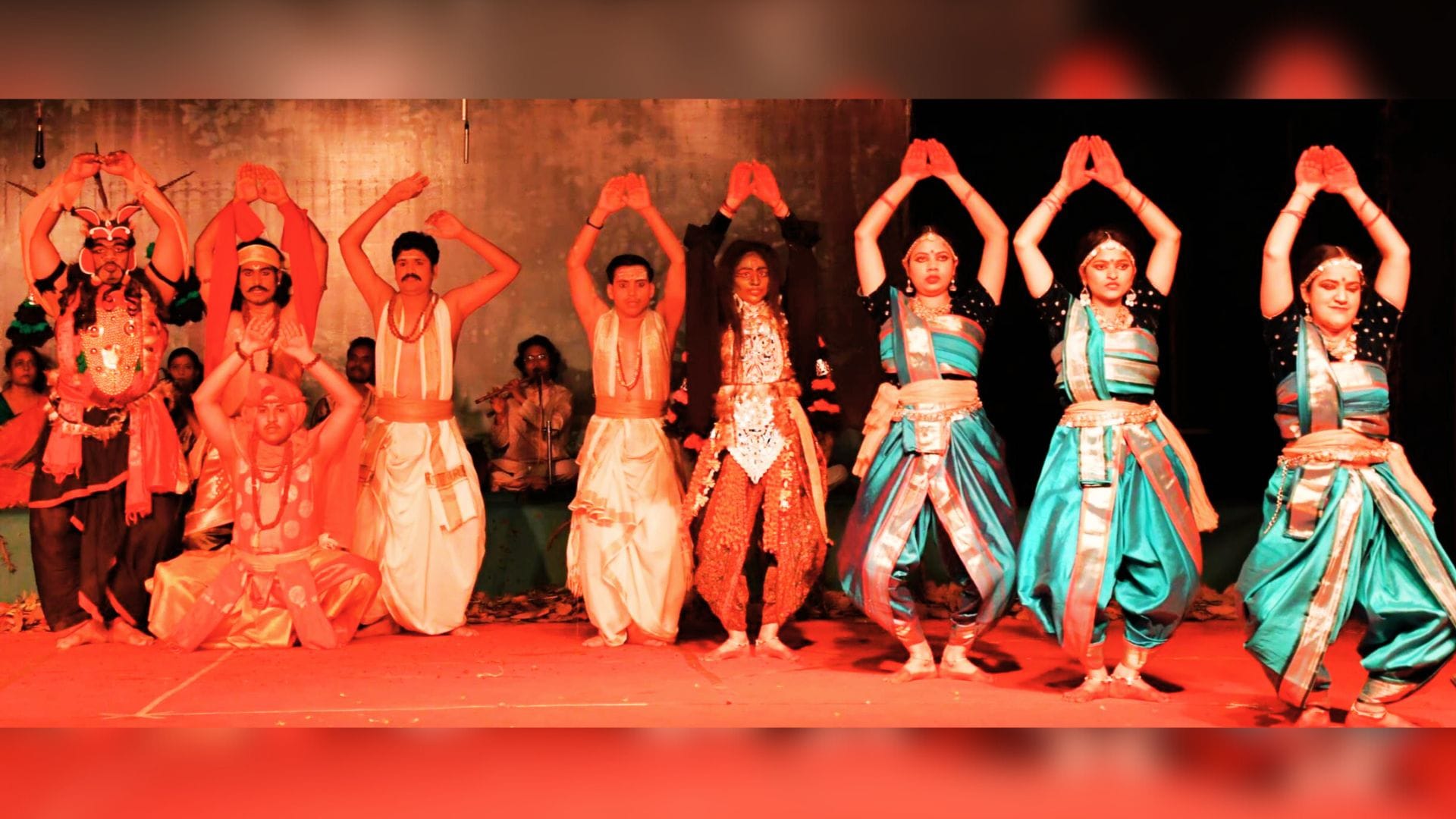BHU Students performed in Sanskrit performed in Chhau style of Bharatanatyam Mahabharata
