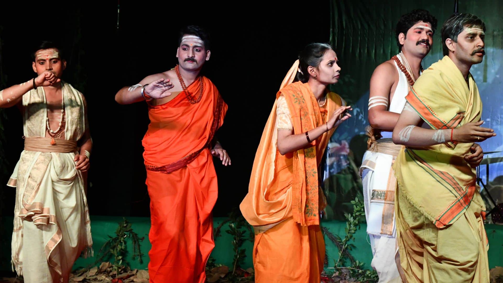 BHU Students performed in Sanskrit performed in Chhau style of Bharatanatyam Mahabharata