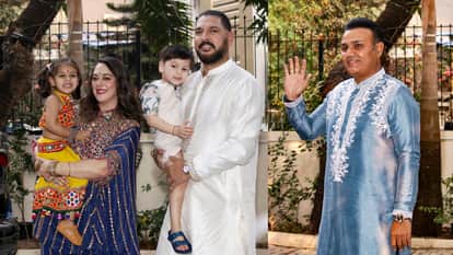 Yuvraj Singh Ashish Nehra Virender Sehwag attends Gaurav Kapur Kritika Kamra wedding