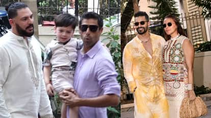 Yuvraj Singh Ashish Nehra Virender Sehwag attends Gaurav Kapur Kritika Kamra wedding