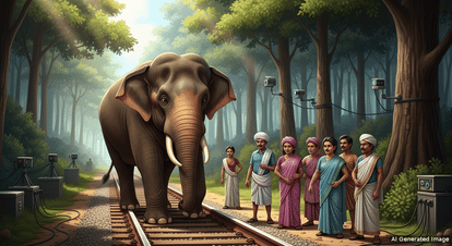 railways installed AI cameras on the tracks To save elephants