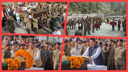 Himachal Army soldier Akshit Sharma was given a final farewell with military honours