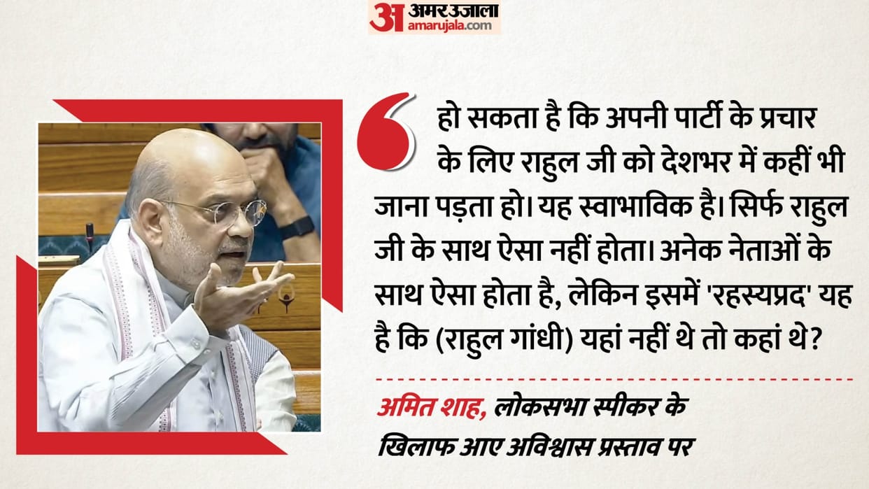 Loksabha: Home minister Amit Shah slams Rahul Gandhi, No-confidence motion against Lok Sabha Speaker Om Birla