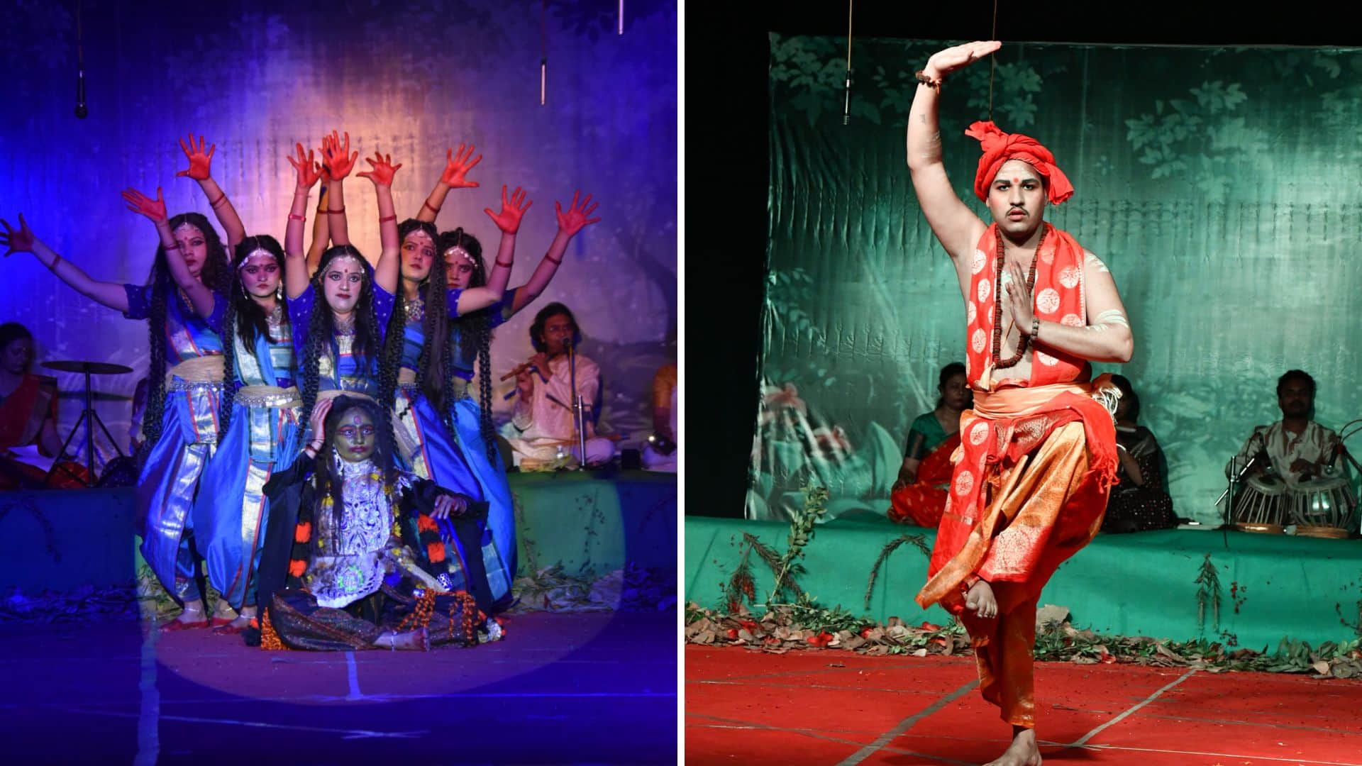 BHU Students performed in Sanskrit performed in Chhau style of Bharatanatyam Mahabharata