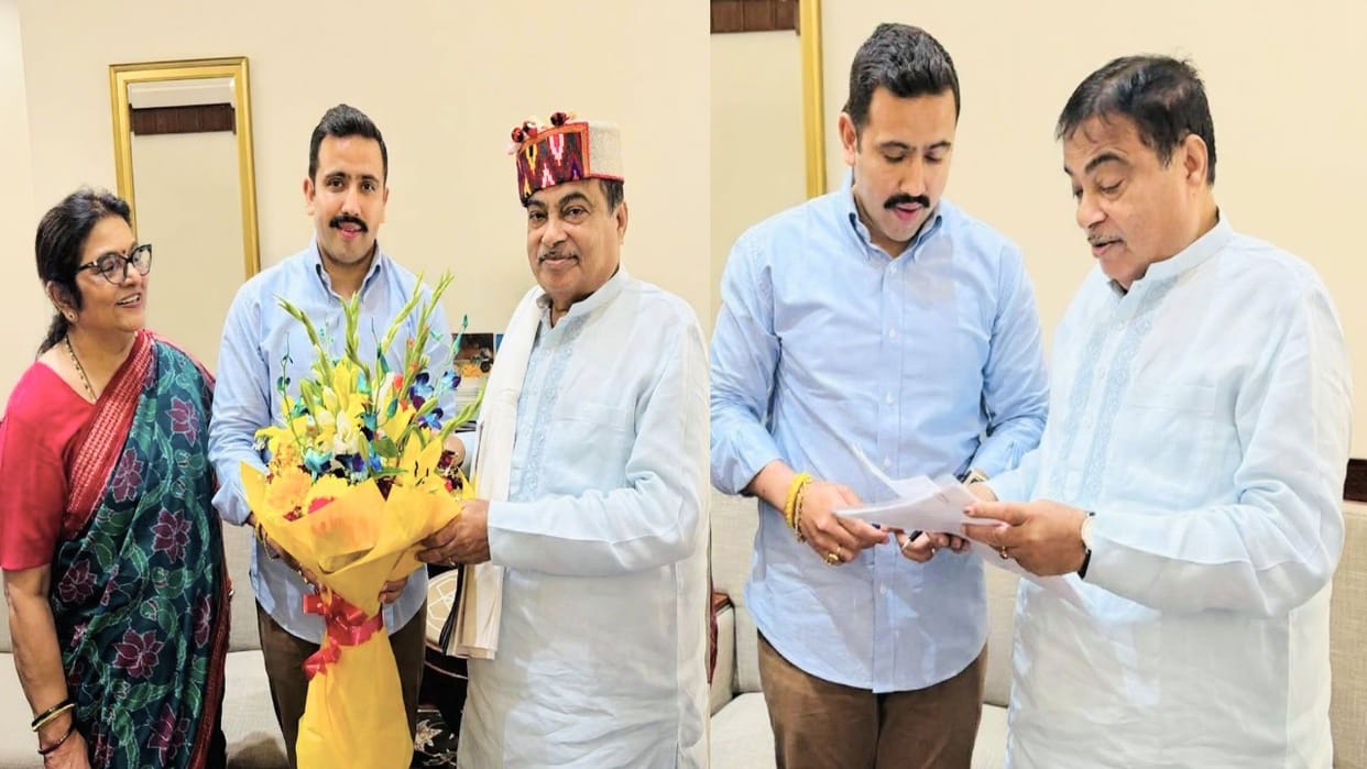 Himachal: Vikramaditya Singh met Nitin Gadkari and raised the issue of Bhubhu Jot Tunnel.