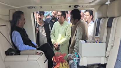 Himachal: cm sukhvinder Sukhu's helicopter landed in Una instead of Nadaun due to bad weather.