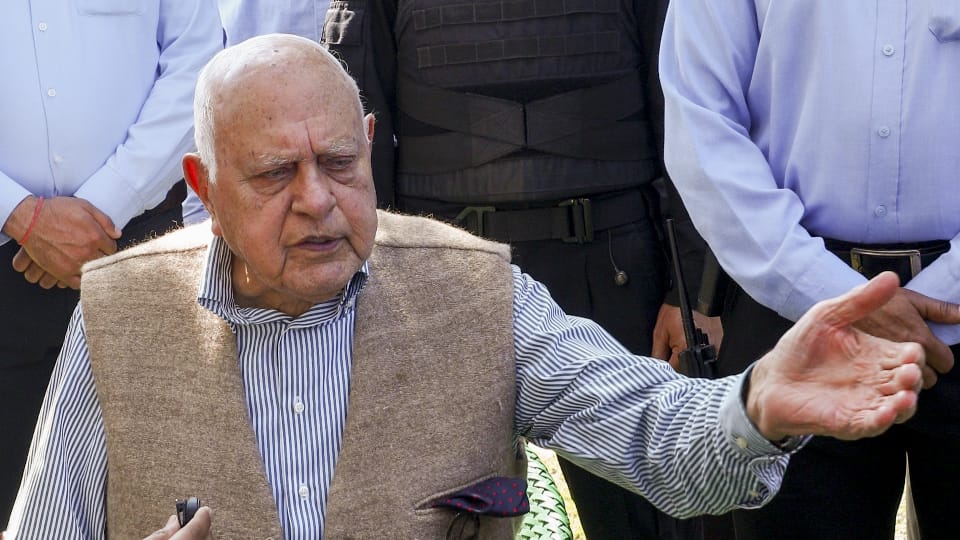 Farooq Abdullah advises Pakistan to stop violence Enough is enough