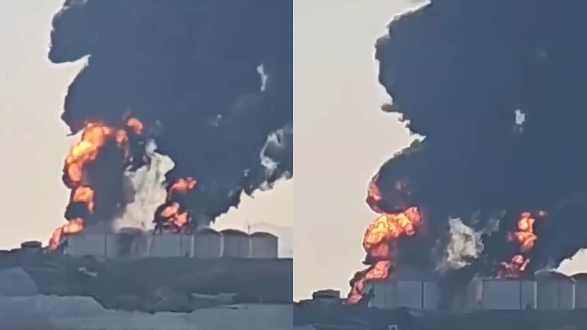 ओमान के सलालाह पोर्ट पर ईरानी ड्रोन से हमला।