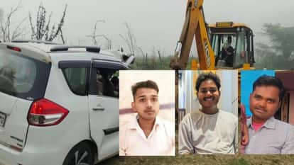 A bus overtaking in fog collided with a car, killing three people, including cousins.