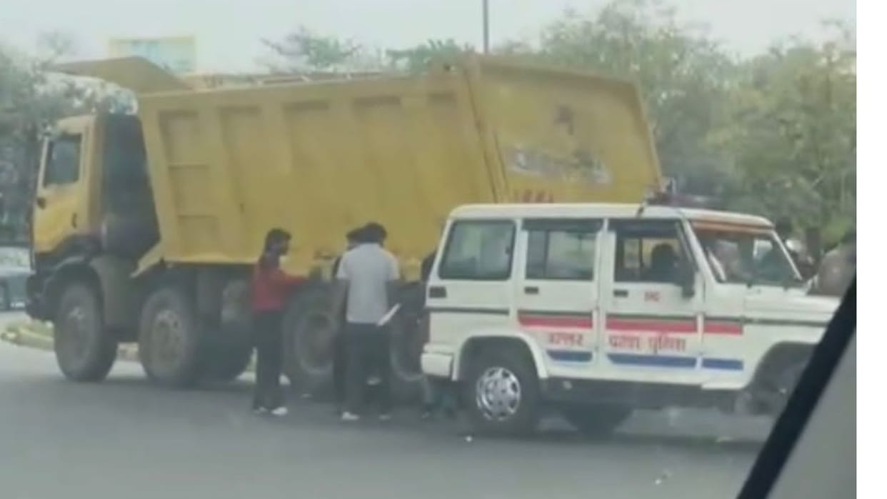 Woman riding scooter died after falling under dumper near Delta roundabout in Greater Noida