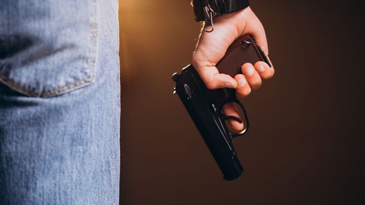 Bihar News : Two youths going  wedding shot, one in  hand other in  waist.