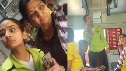 Viral Video Of Mother And Daughter Fight In The Train For Berth And Register Fir