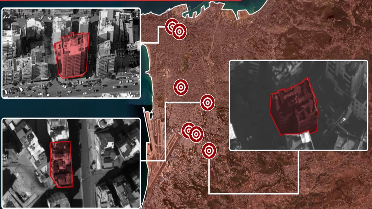 IDF claims Hezbollah targets destroyed in Beirut and southern Lebanon; releases video
