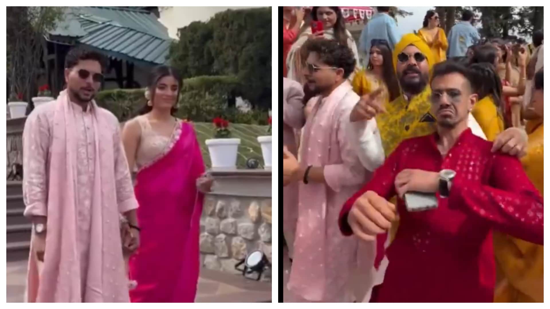 Kuldeep Yadav Mehndi Ceremony Photos Videos Yuzvendra Chahal Dance Viral Video Social Media