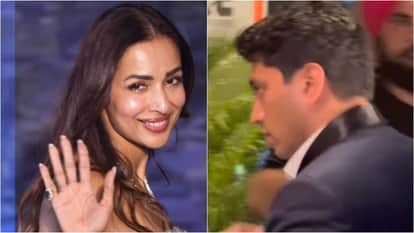 Malaika Arora Rumoured boyfriend Harsh Mehta avoid paparazzi while entering in Kritika Kamra Gaurav reception