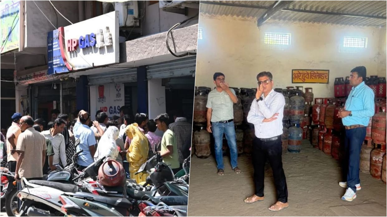 LPG Crisis: Gas Booking System Down in Sehore, Crowds Gather at Agencies as Panic Booking Worsens Situation