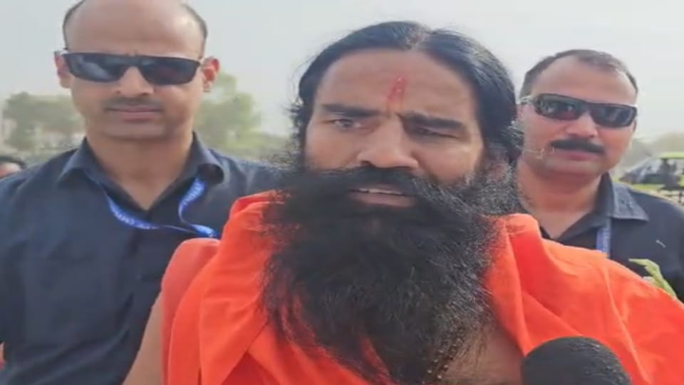 Yoga guru Baba Ramdev visits Meerut, says situation like a third world war, yoga is the solution