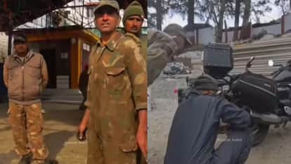 Biker Help From Border Roads Organisation In Repairing Bike Brake Without Taking Single Penny