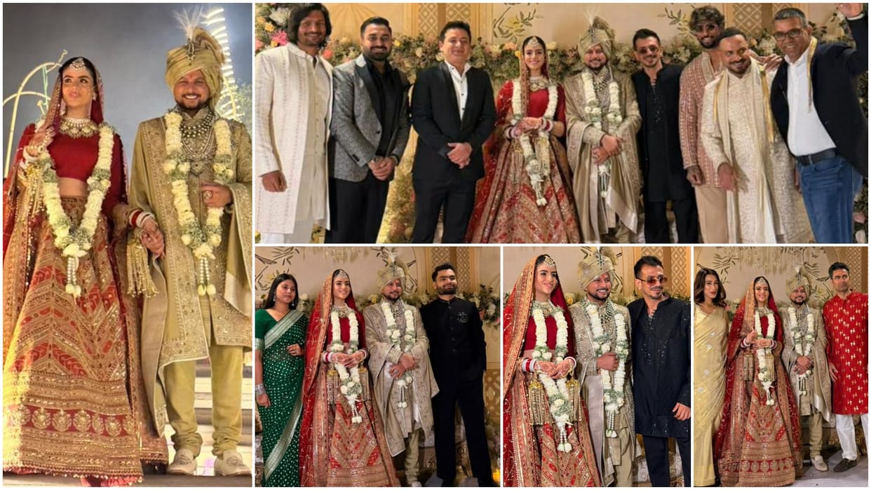 Kuldeep Yadav Vanshika Chaddha wedding photos in Mussoorie