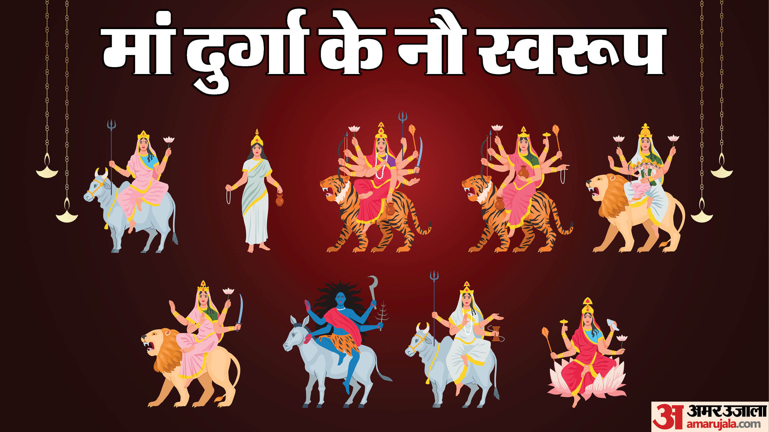 Maa Durga Ke 9 Roop:मां दुर्गा के 9 स्वरूप और उनसे जुड़ी मान्यताएं ...
