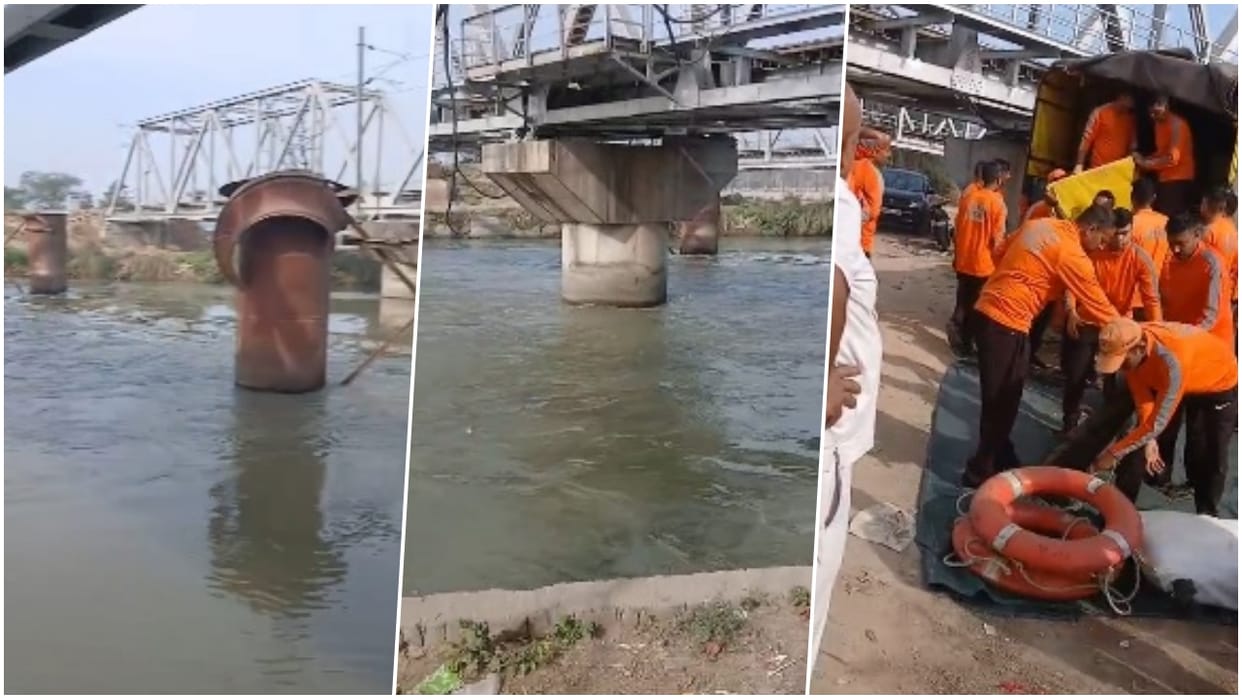 A man was swept away by the current of a canal while taking a selfie while bathing