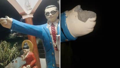 Bhimrao Statue Vandalized in ghazipur Villagers Outraged Police Arrange for Repairs Overnight