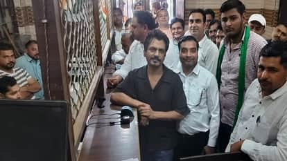 Muzaffarnagar: Nawazuddin Siddiqui stood in line to get the documents done at the registry office