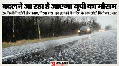 Uttar Pradesh: Unseasonal rains begin in the state, accompanied by thunderstorms and hailstorms; warning issue