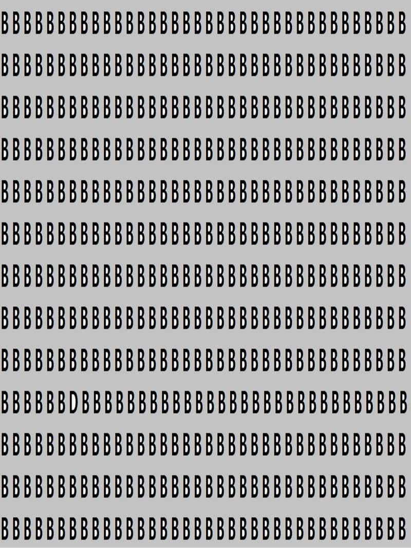 B की भीड़ में D को ढूंढने में बड़े-बड़े सूरमा फेल, क्या आप 10 सेकेंड में खोज लेंगे?