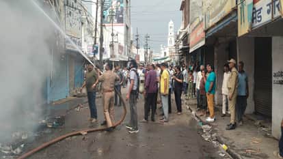 Massive Fire Breaks Out at Readymade Garment Shop in Budaun