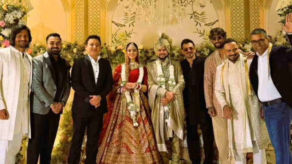 Kuldeep Yadav Vanshika in Mussoorie Photos Chahal Rinku Priya Saroj Dhirendra Shastri Attend Photos Video