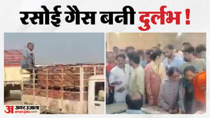 rewa gas cylinder crisis long queues from 4am at popular gas agency ajgarha consumers return empty handed