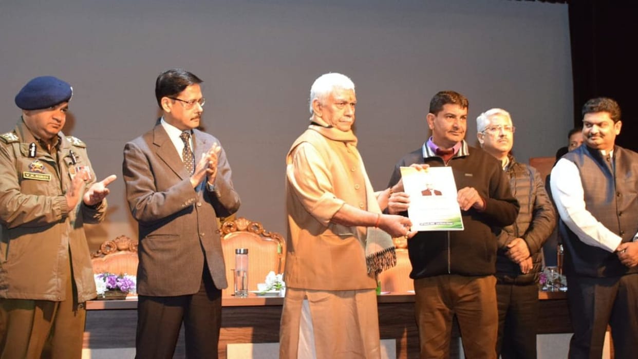LG Sinha hands over job letters to 27 next-of-kin of terror victims Srinagar
