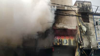Massive Fire Breaks Out at Readymade Garment Shop in Budaun