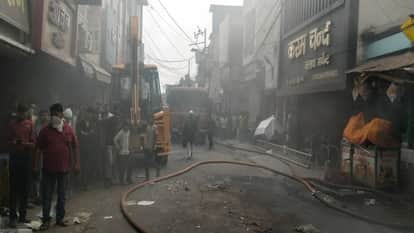 Massive Fire Breaks Out at Readymade Garment Shop in Budaun