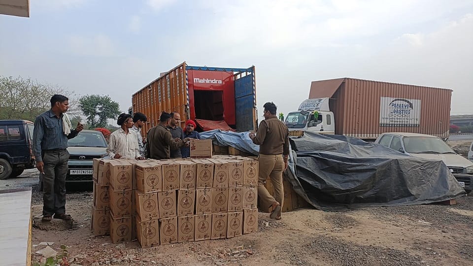 Police Seize Smuggled Liquor in Agra