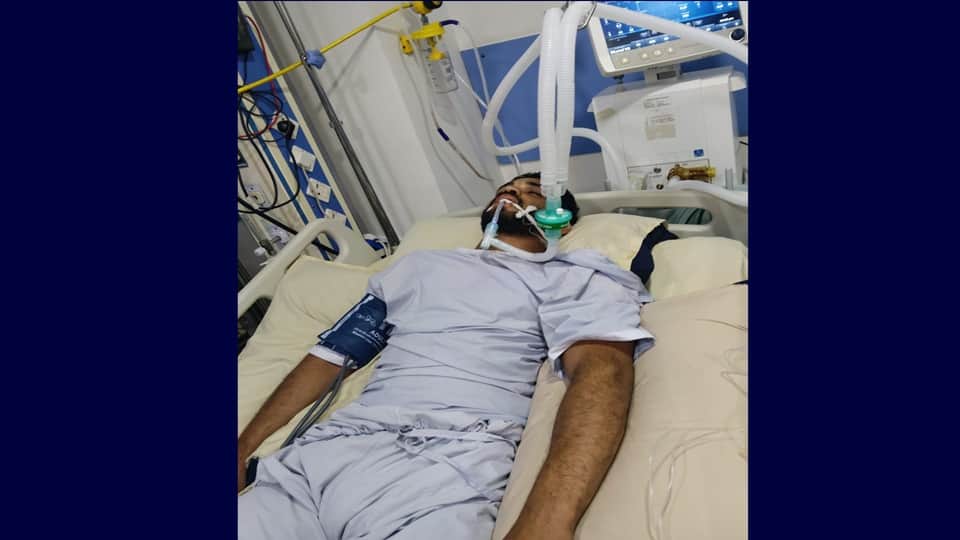 अस्पताल में भर्ती पहलवान