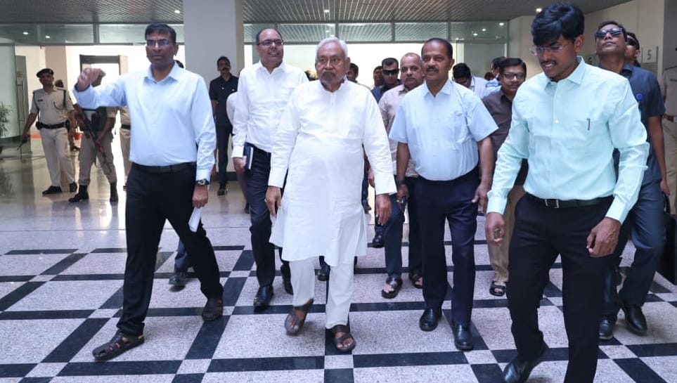 bihar cm nitish kumar active in patna today even as rajya sabha election 2026 candidate bihar news