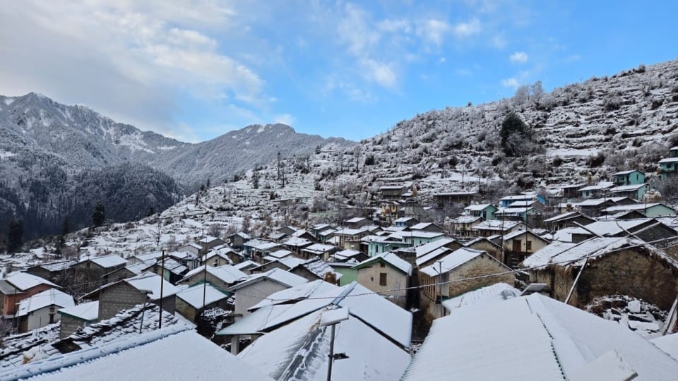 Uttarakhand Weather Snowfall on Peaks from Auli to Badrinath Turn White with Snow Tourist Spots Bustle Photos