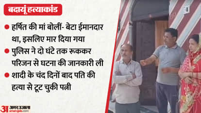 Badaun double murder CO Bilsi reaches Harshit Mishra's house to investigate