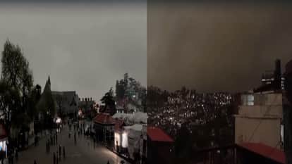 Himachal Weather:  Daylight Turns to Darkness in Shimla; Intermittent Rain and Snowfall Continue Across State,