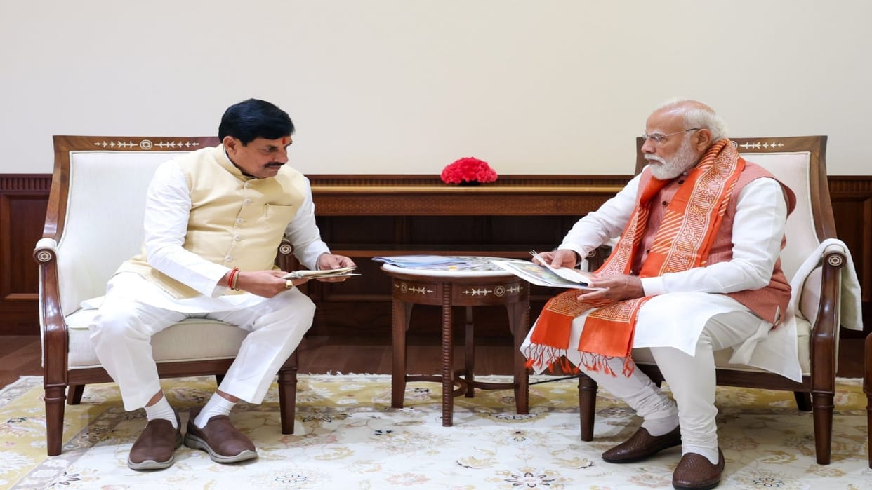 MP News: CM Mohan Yadav meets PM Narendra Modi, briefs him on Farmer Welfare Year activities